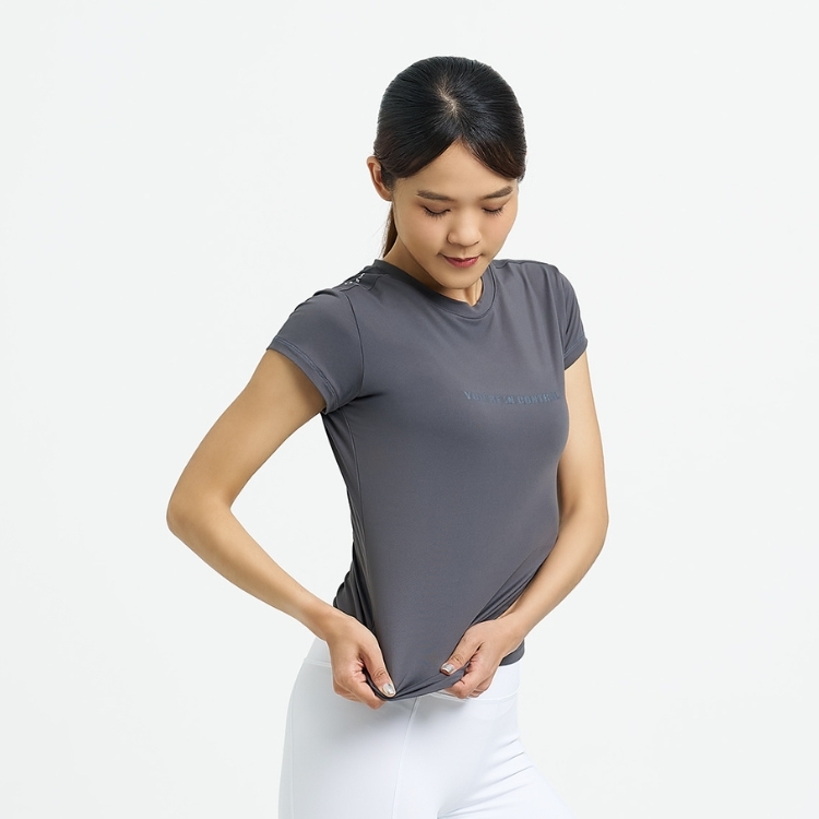 托瑪斯經典素色女短袖（鋼鐵灰）