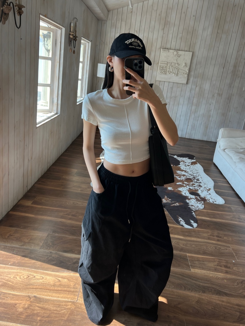 春款車中線側抓皺上衣*5色