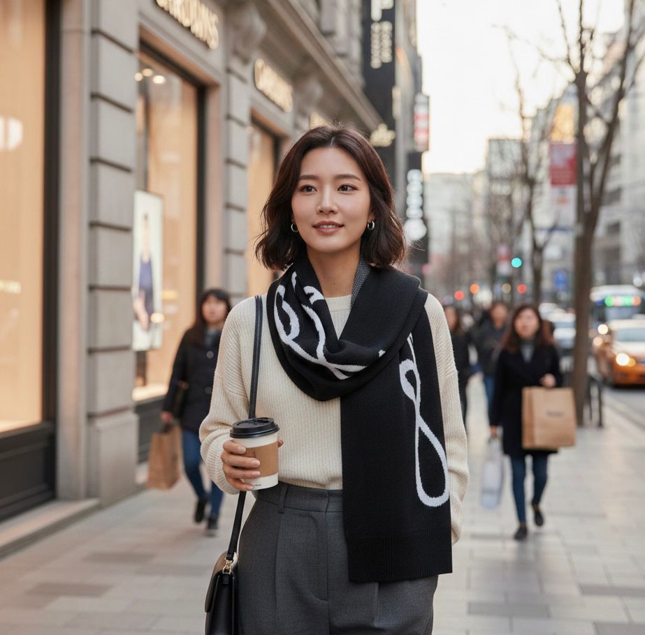 【預購】KARL LAGERFELD K022509 Signature Logo 圍巾