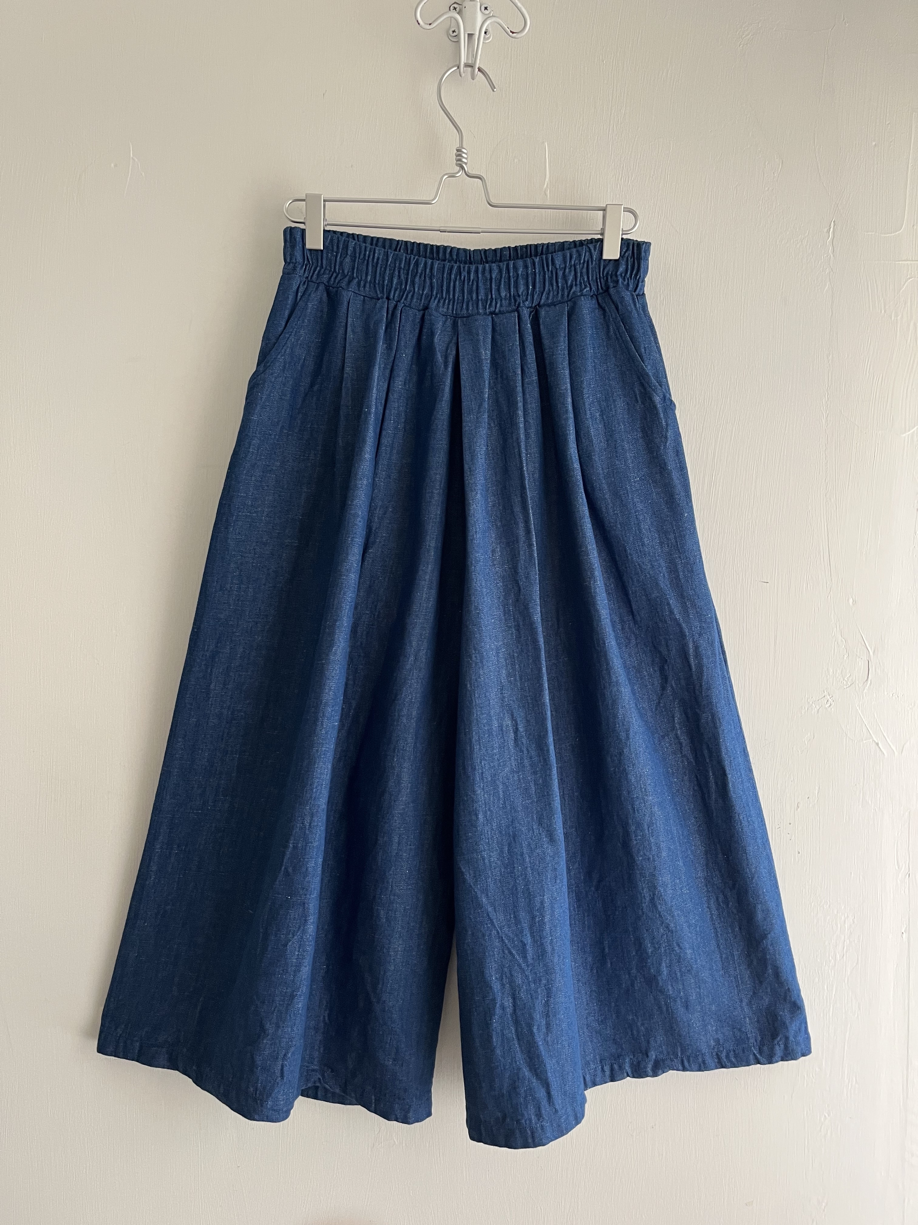 韓國製Sloe藍色牛仔布闊褲