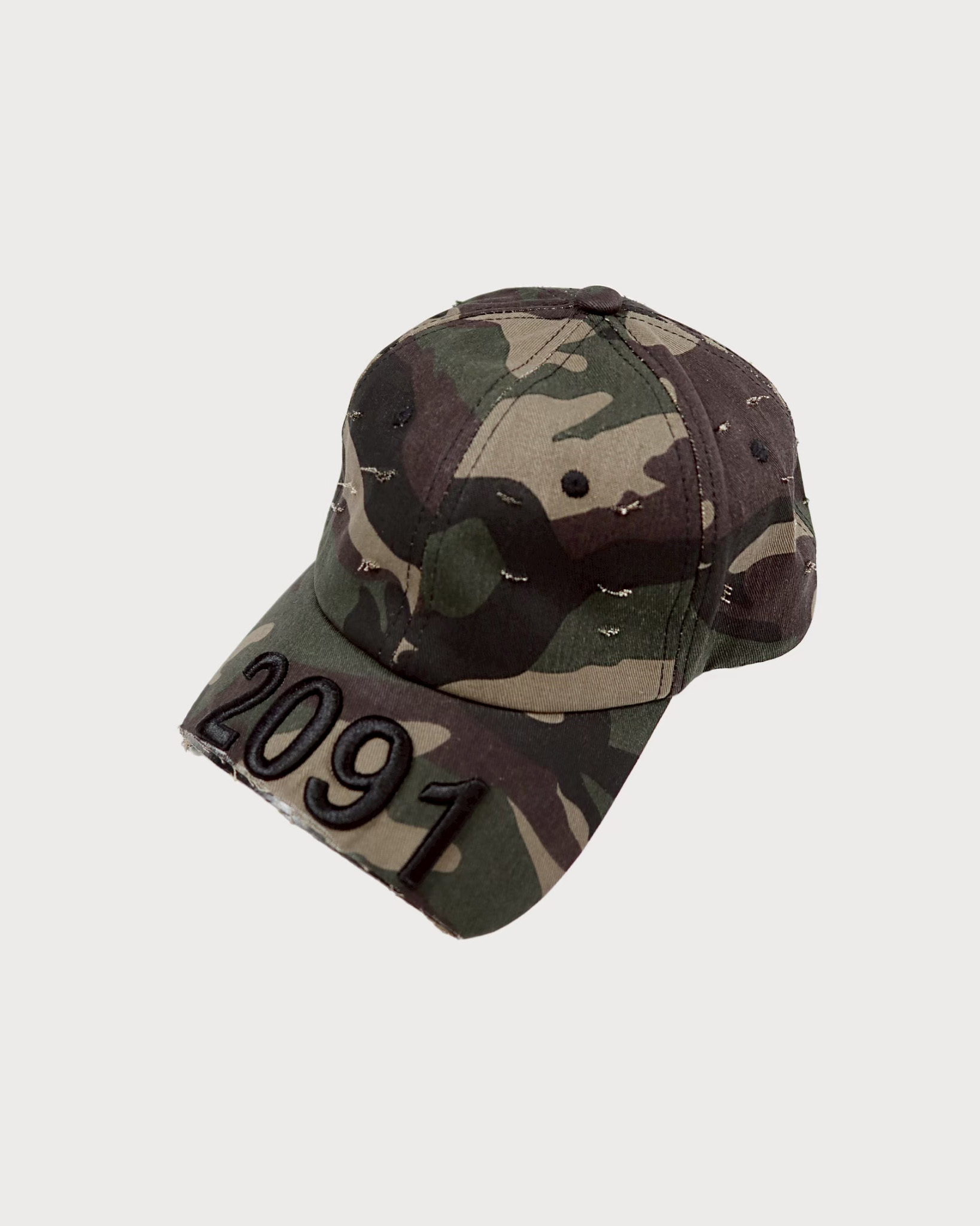 Bornrich 2091 切割做舊棒球帽 - 迷彩