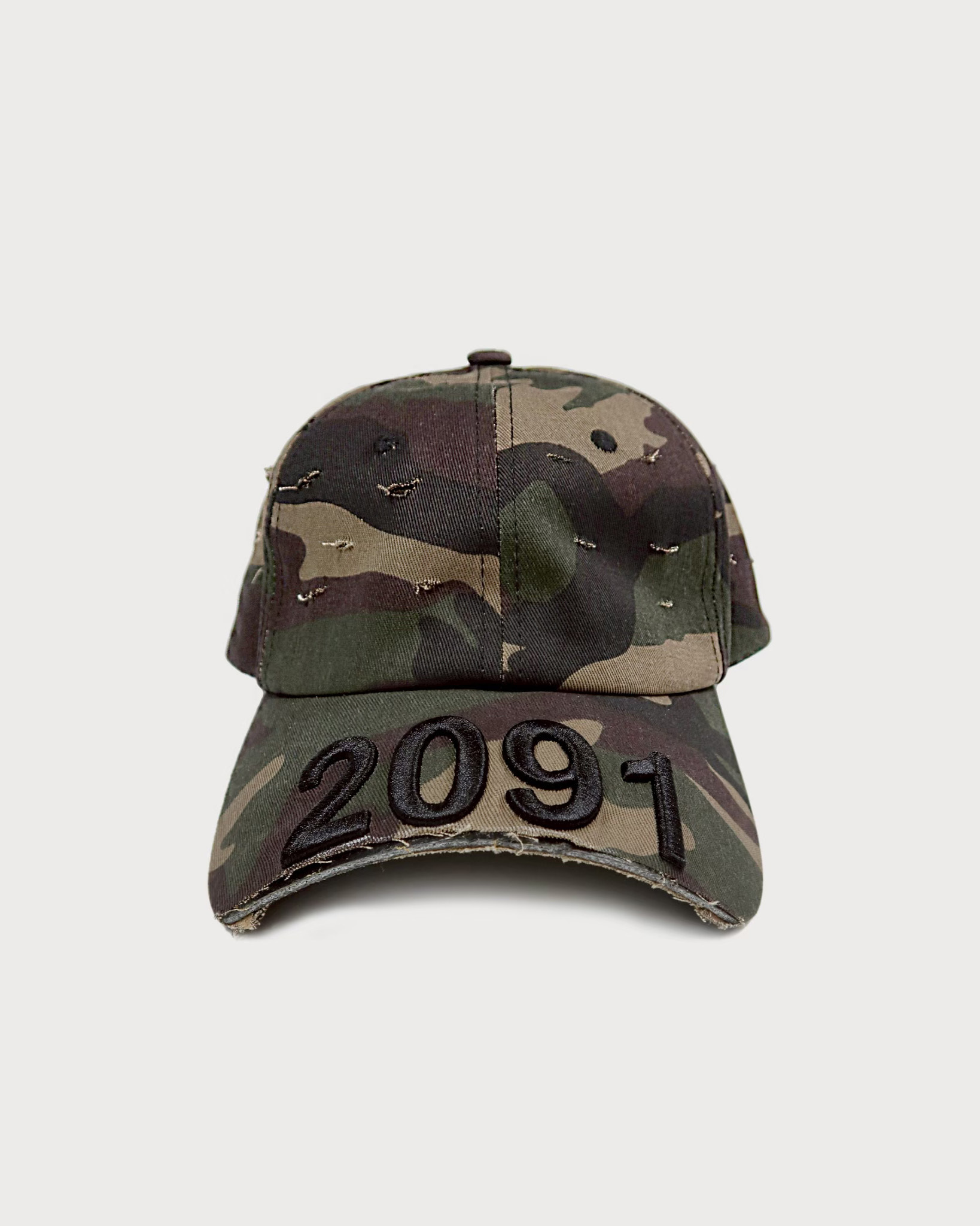 Bornrich 2091 切割做舊棒球帽 - 迷彩
