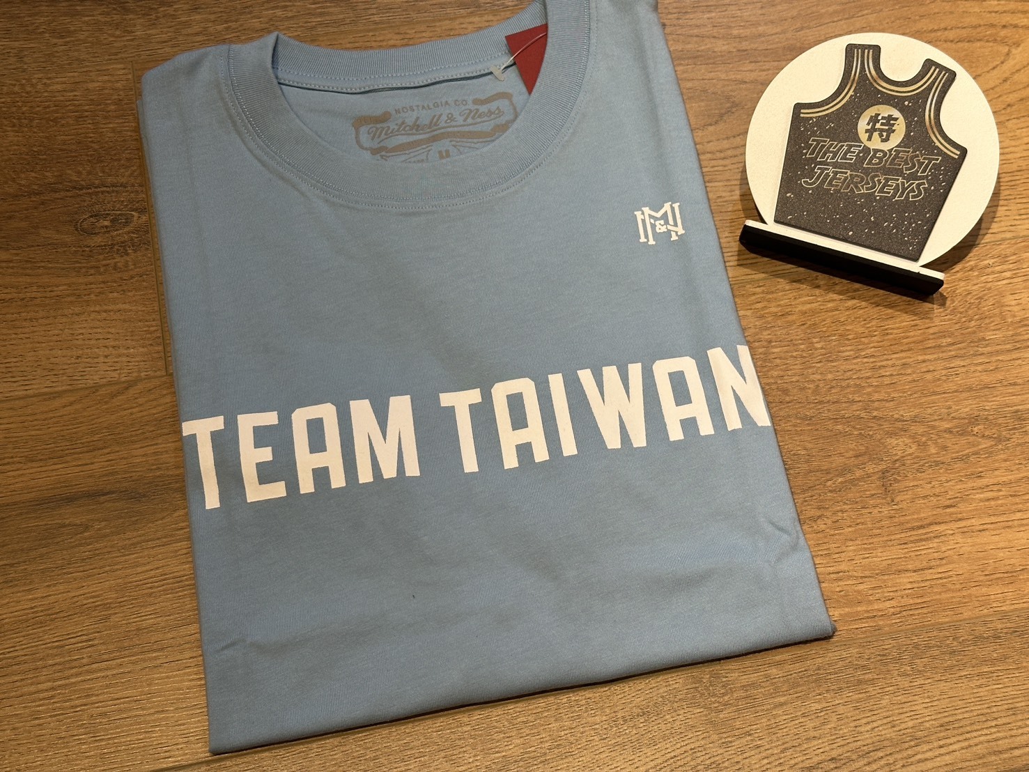 Taiwan短袖 Team Taiwan 台灣 水藍短袖 M&N Tee 棉質 全新
