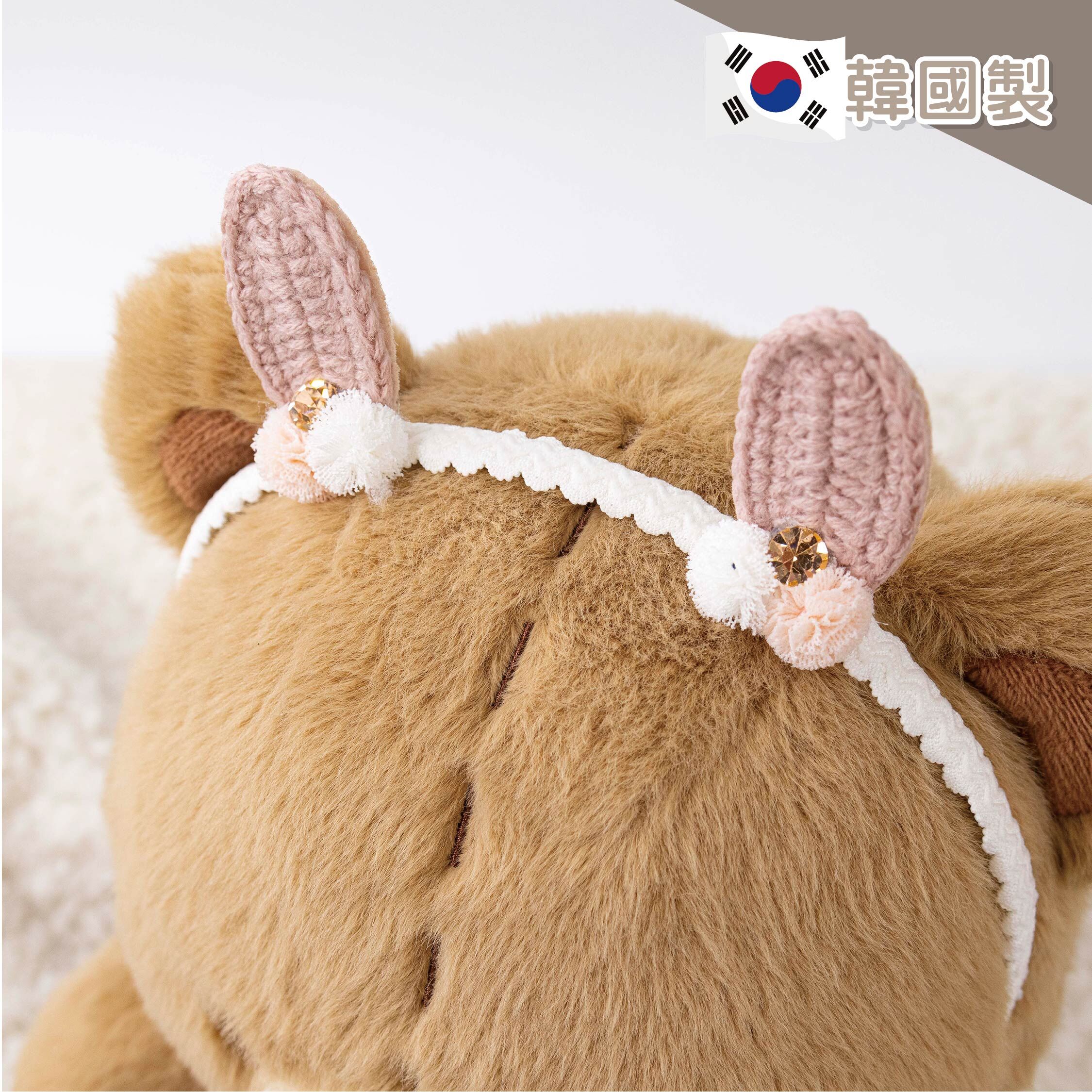 【JA0447】韓系萌兔編織花邊髮箍