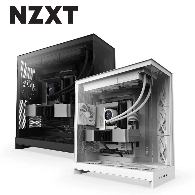 NZXT 恩傑 H9 Flow 全透側電腦機殼 黑色CM-H92FB-01/白色CM-H92FW-01