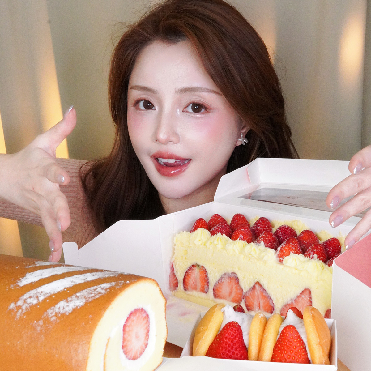 鮮草莓長條蛋糕【季節限定/草莓蛋糕/長條蛋糕/草莓/大湖草莓】