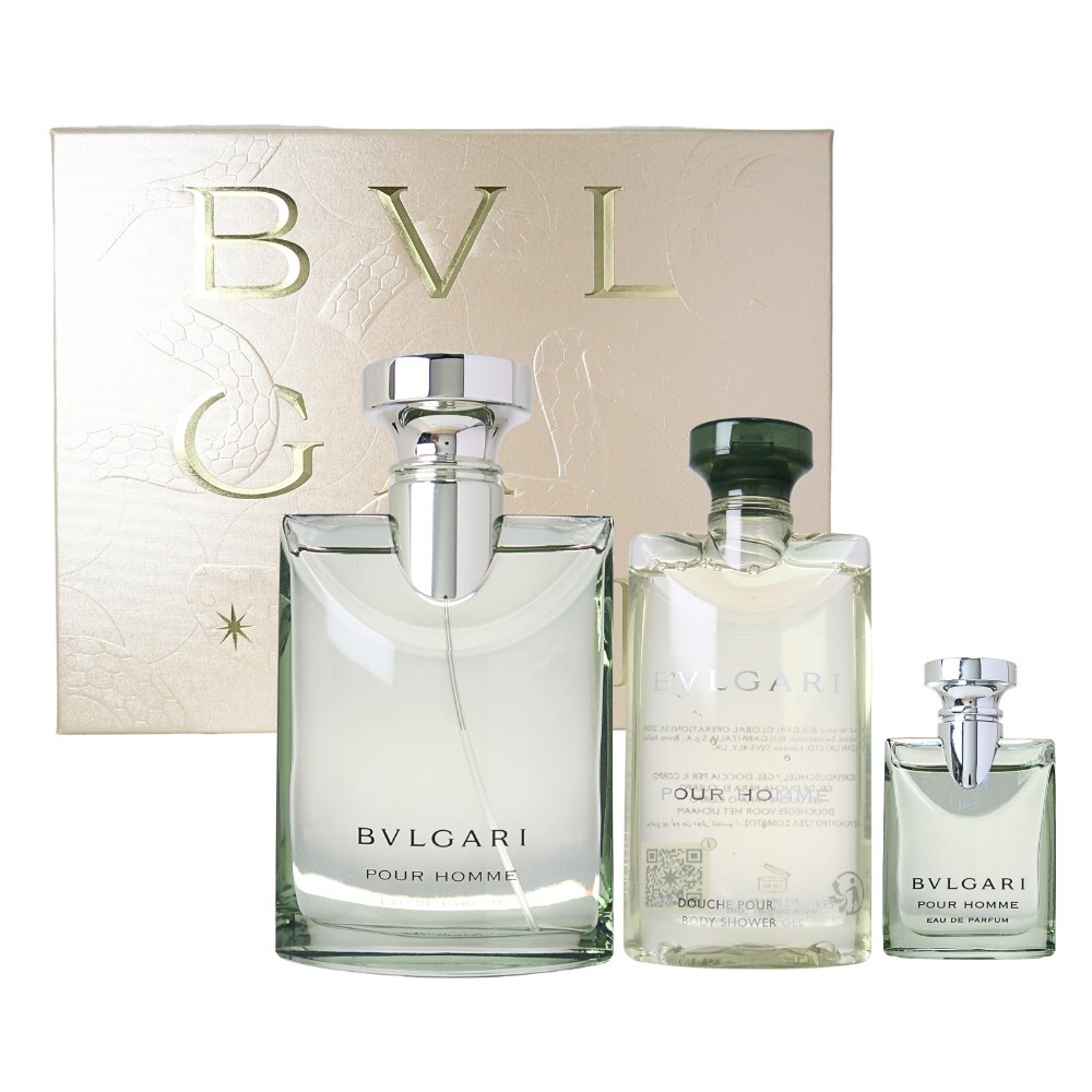 Bvlgari 寶格麗 Pour Homme 大吉嶺茶淡香精禮盒組 ( 淡香精 100ml+5ml+沐浴膠 75ml )