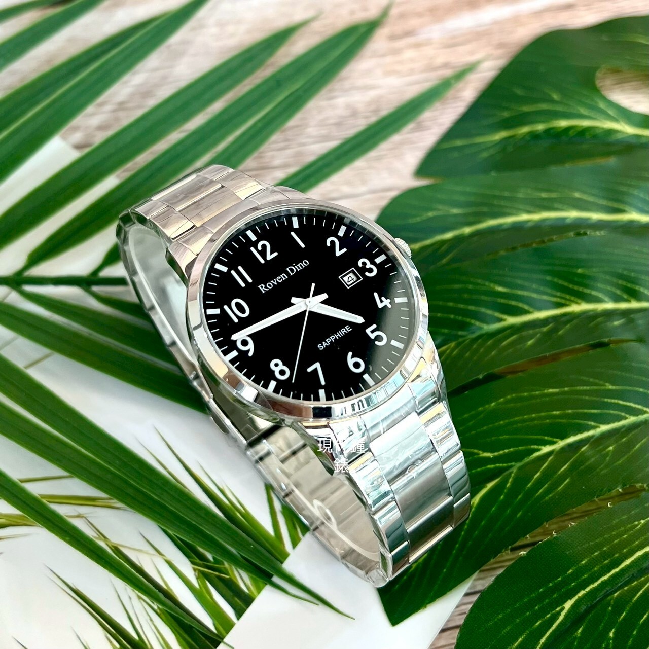 【Roven Dino羅梵迪諾】純淨簡約時尚腕錶-銀黑-大 RD6112S-B 40mm 現代鐘錶