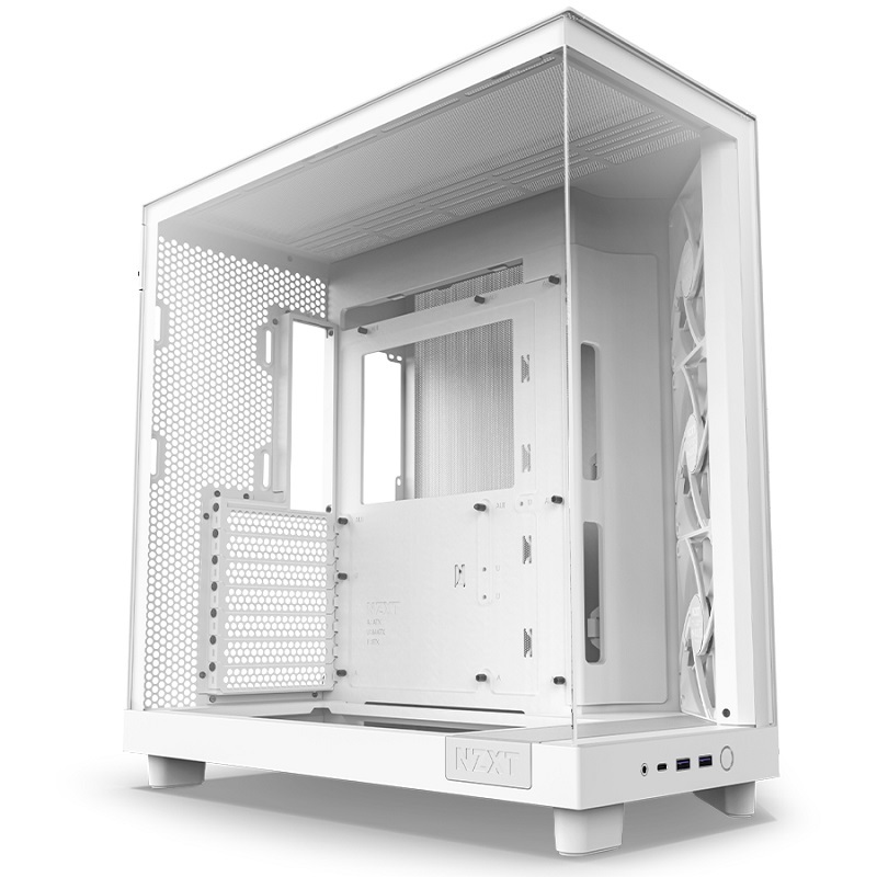 NZXT 恩傑 H6 Flow ATX機殼 黑色CC-H61FB-01/白色CC-H61FW-01