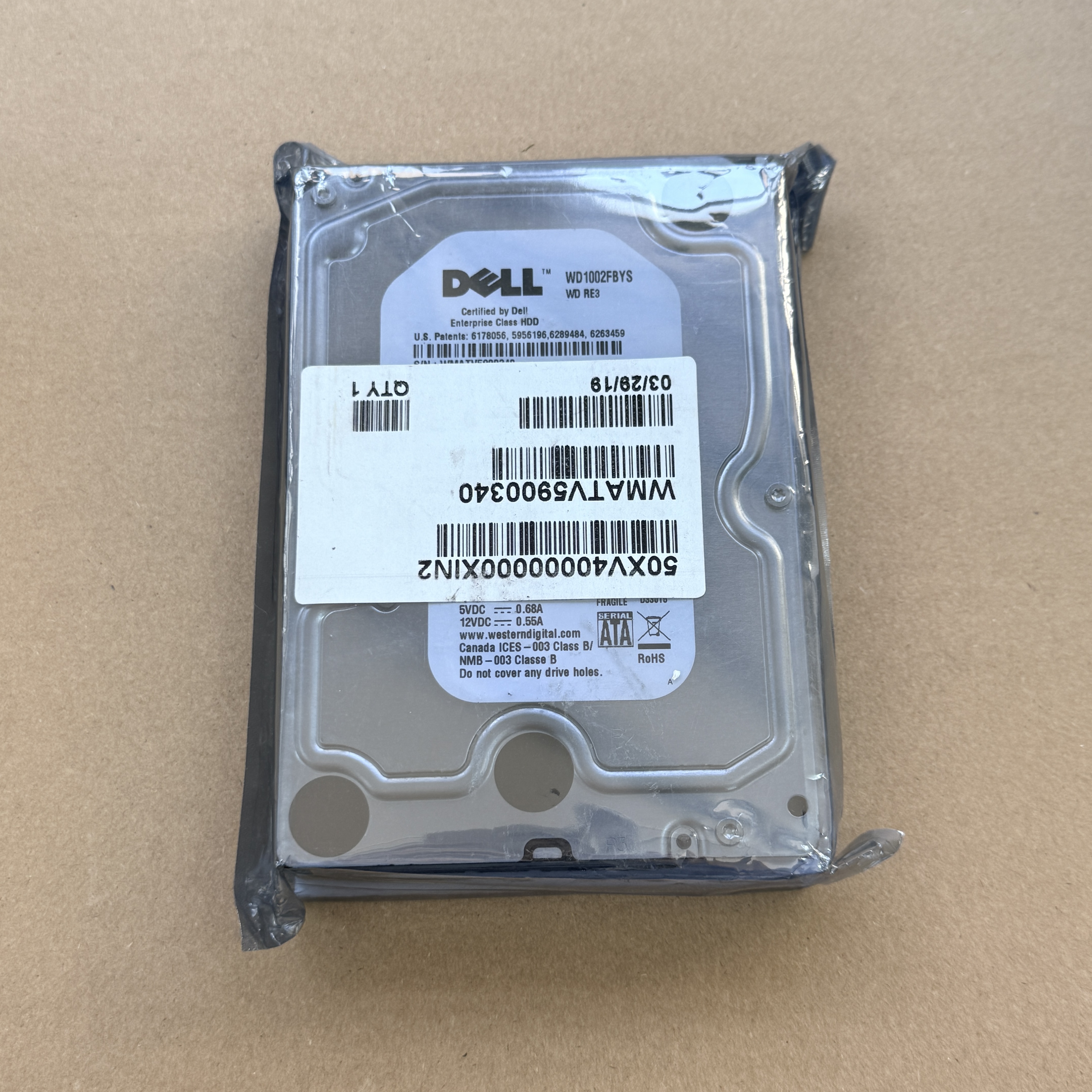 50XV4 DELL 3.5" 1TB 7.2K SATA HDD (翻新)