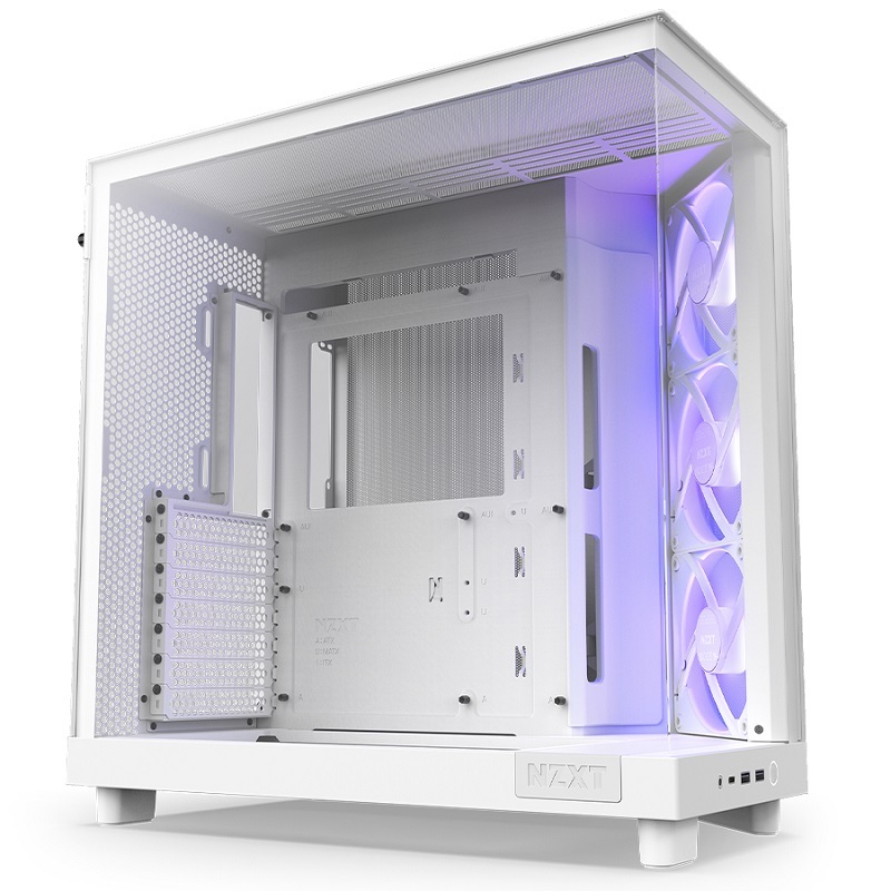 NZXT 恩傑 H6 Flow RGB ATX機殼 黑色CC-H61FB-R1/白色CC-H61FW-R1