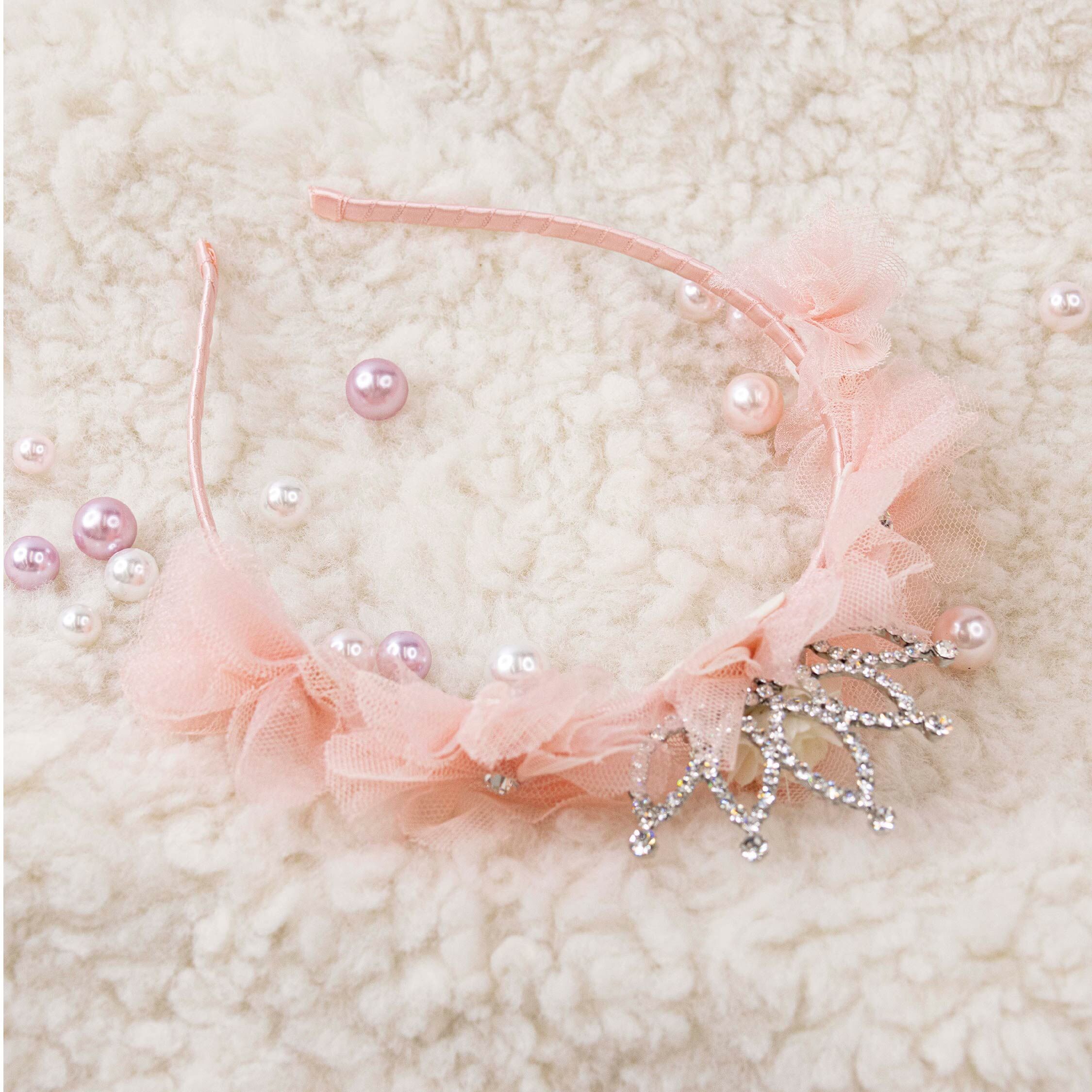 【JA0443】花環夢幻紗公主髮箍＊二色