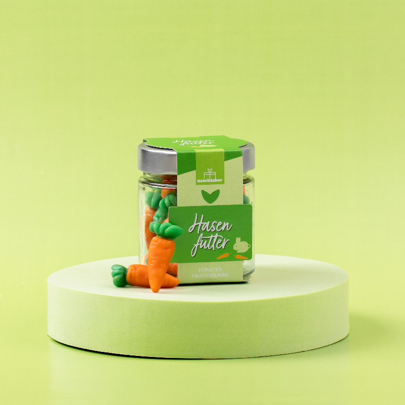 (預購商品)  德國 Gute Laune 天然果汁紅蘿蔔造型軟糖 玻璃罐裝 春日限定版 120克 玻璃罐裝