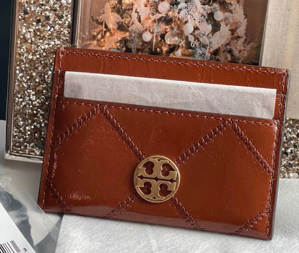 【預購】Tory Burch K022512 十字LOGO菱格紋卡套