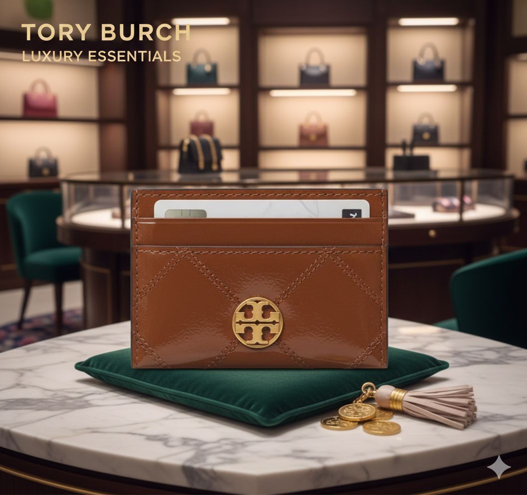 【預購】Tory Burch K022512 十字LOGO菱格紋卡套
