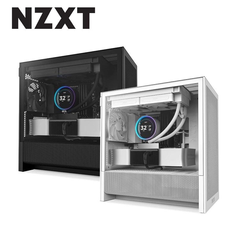 NZXT 恩傑 H3 Flow M-ATX機殼 黑色CC-H31FB-01/白色CC-H31FW-01