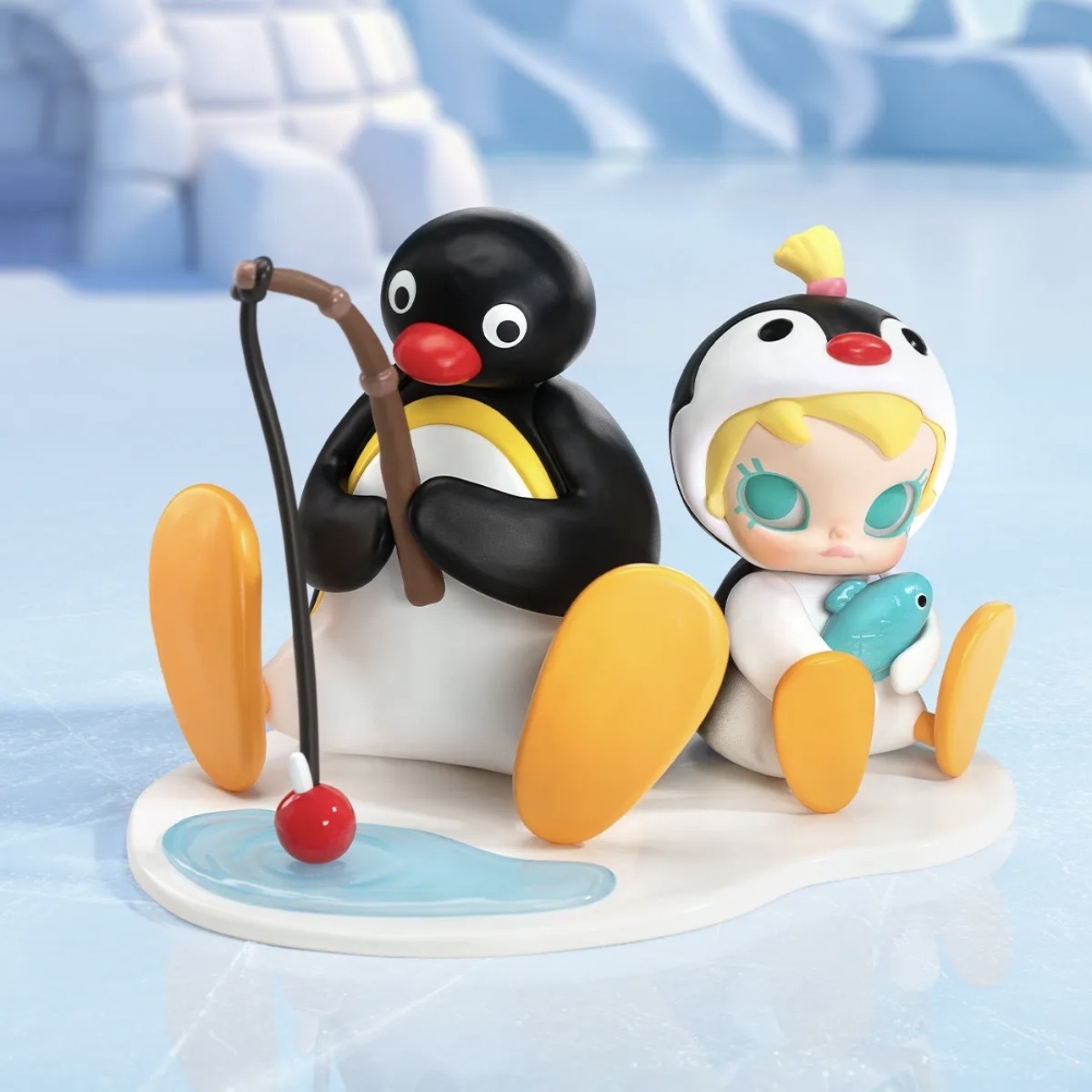 POPMART 泡泡瑪特 BABY MOLLY x PINGU 垂釣時光 公仔 擺件