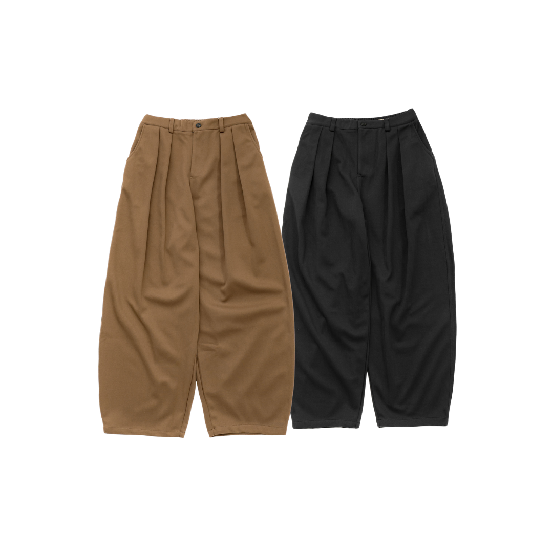 D.CLOSET 打摺落地 西裝褲 厚磅 人字紋 上寬下窄 垂墜感 闊腿 LL13