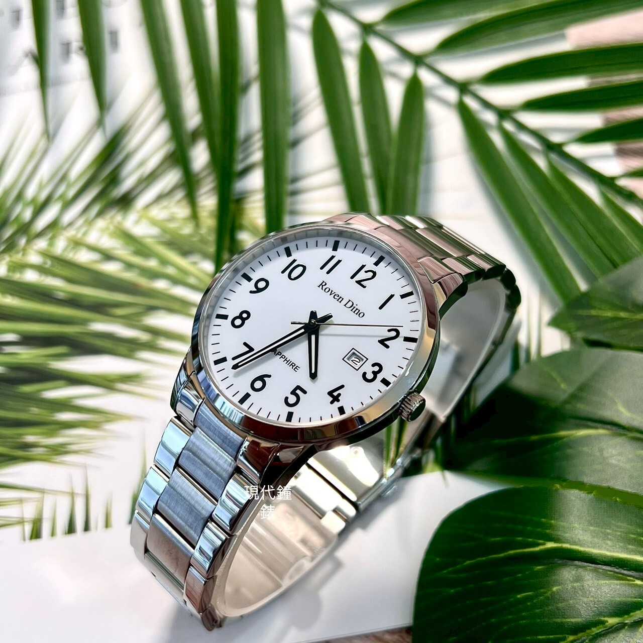 【Roven Dino羅梵迪諾】純淨簡約時尚腕錶-銀白-大 RD6112S-W 40mm 現代鐘錶