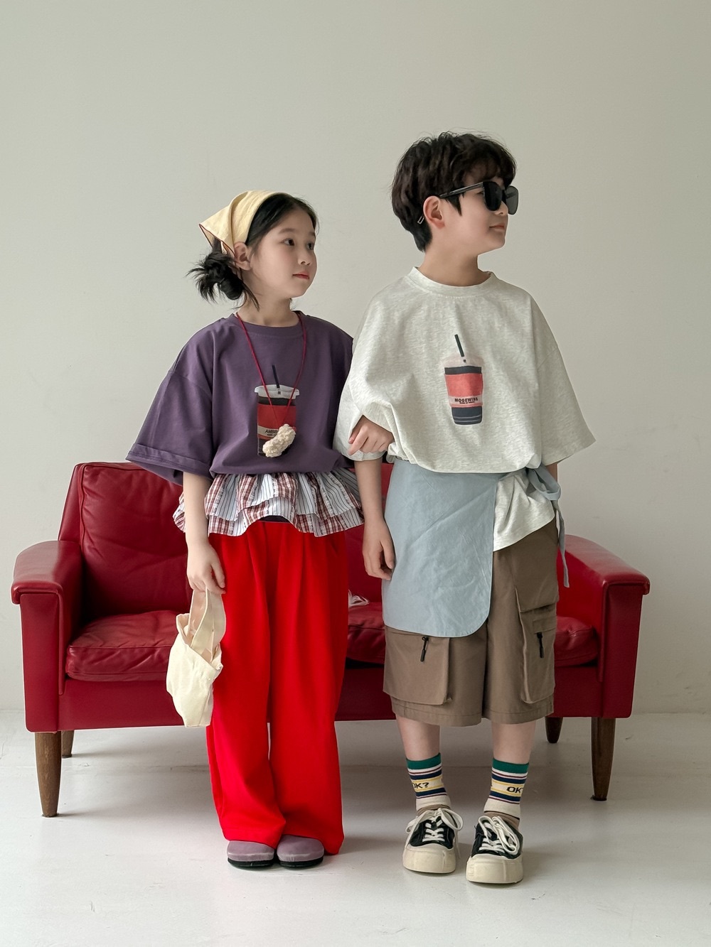 兩色大冰美寬鬆上衣