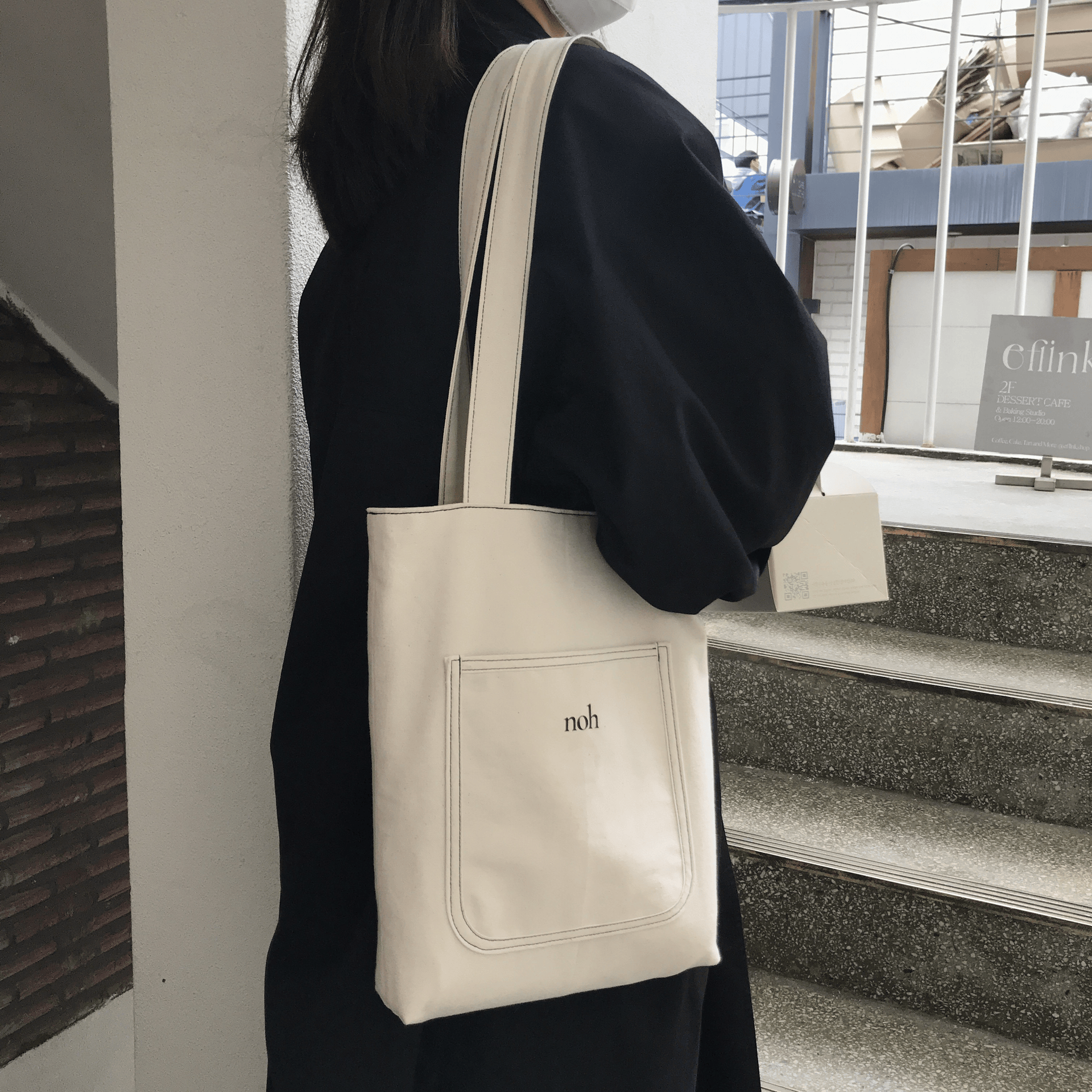 Noh｜Stitch book bag [2 colors]