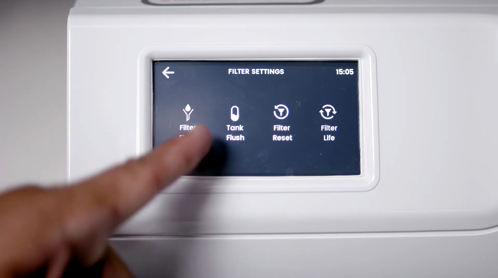 Zip Water G5控制中心設定頁面選單圖示及操作面板