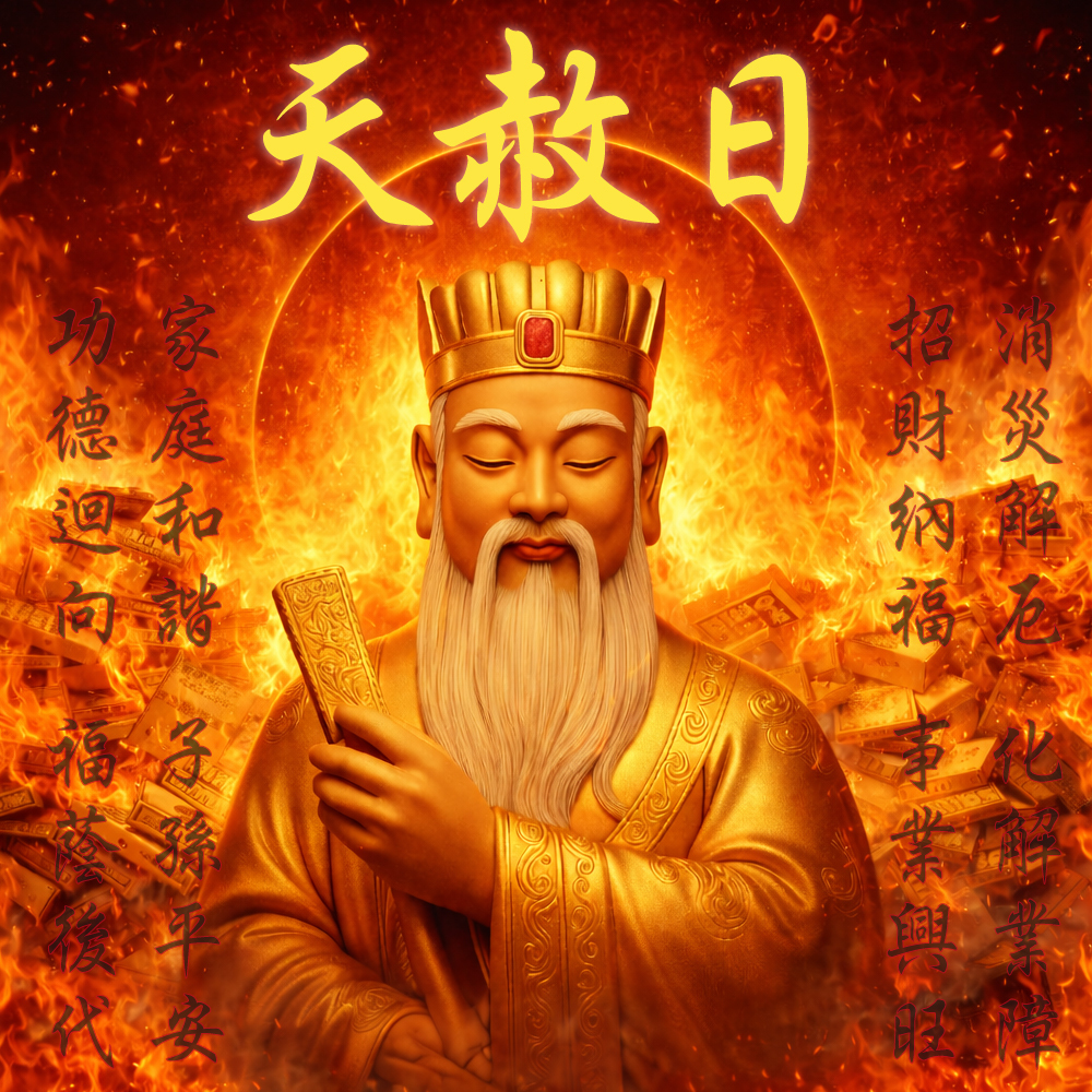 《天赦日-燒化一整盒特製天赦日金紙》植福、消災、解厄（報名一份可填寫1位）消災解厄│平安庇佑│植大福澤 │ 燒一對更加靈驗 │ 加持過爐（名額有限，額滿為止）代燒
