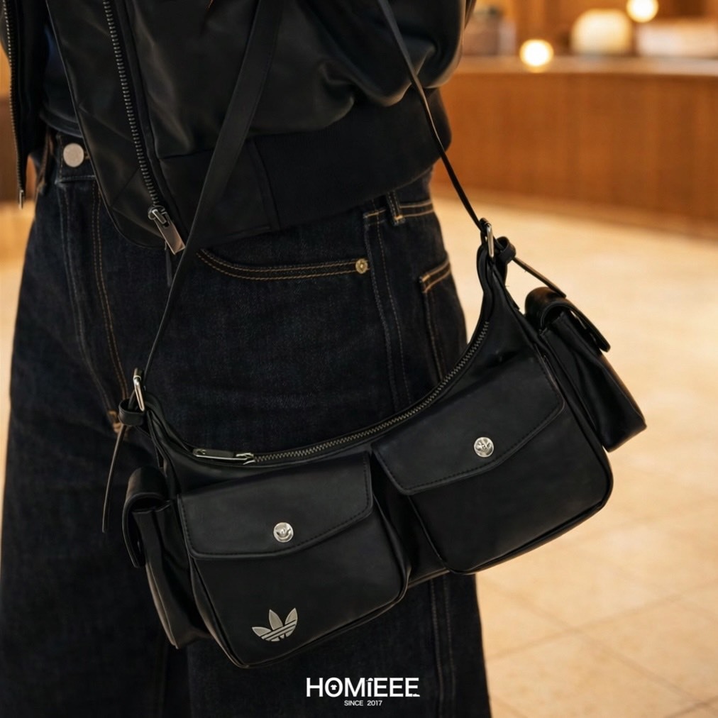 Adidas Originals Bag 小香風 機車包 單肩包 黑色 [KW4748]