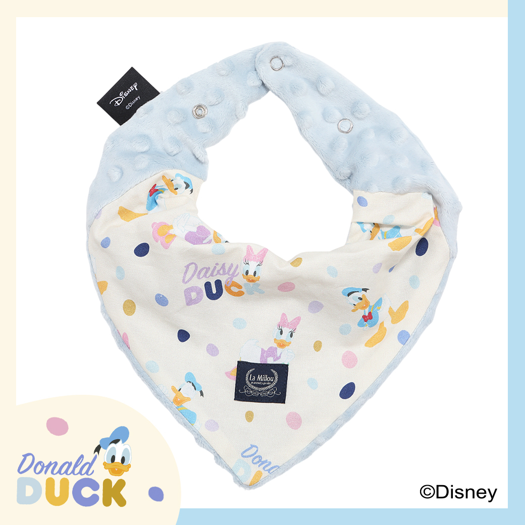 La Millou波蘭 豆豆圍兜領巾｜唐老鴨系列_歡樂圈圈篇｜柏林寶寶藍