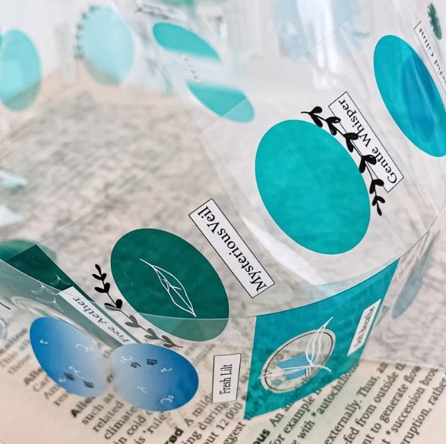 哈秋HA7UU．空氣調色盤 3.5cm割型亮面PET膠帶 <整捲/分裝>