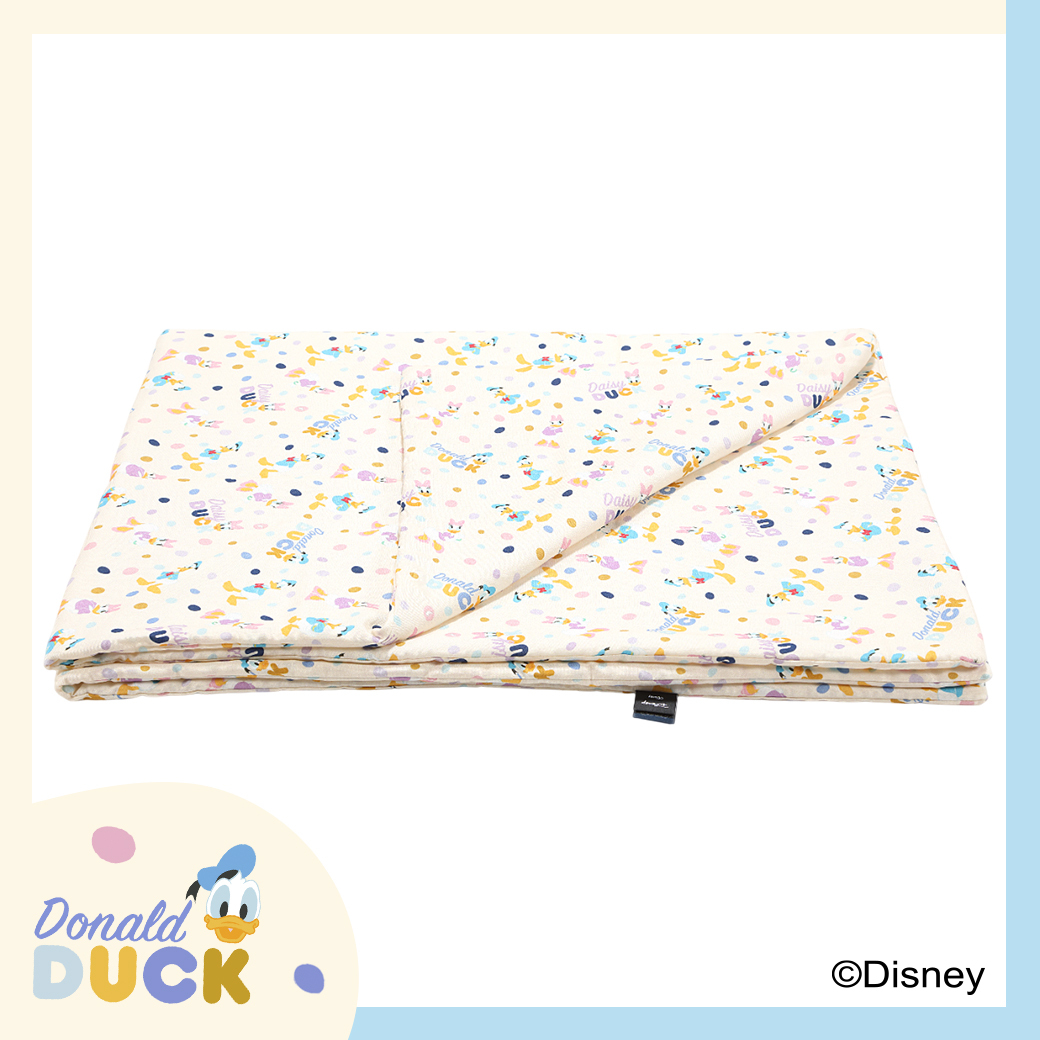 La Millou波蘭 竹纖涼感被(140x110cm)｜抗菌被｜無流蘇簡約質感｜唐老鴨系列_歡樂圈圈篇