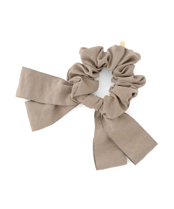 [現貨] ANEMONE 低調色系緞帶髮圈 棕/灰