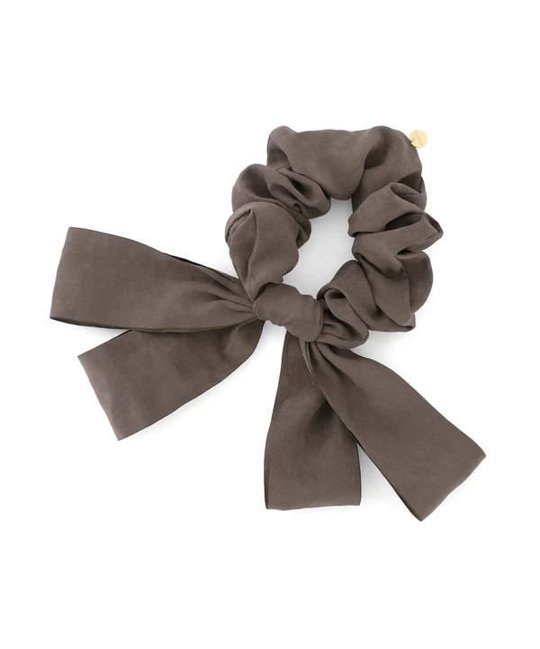 [現貨] ANEMONE 低調色系緞帶髮圈 棕/灰
