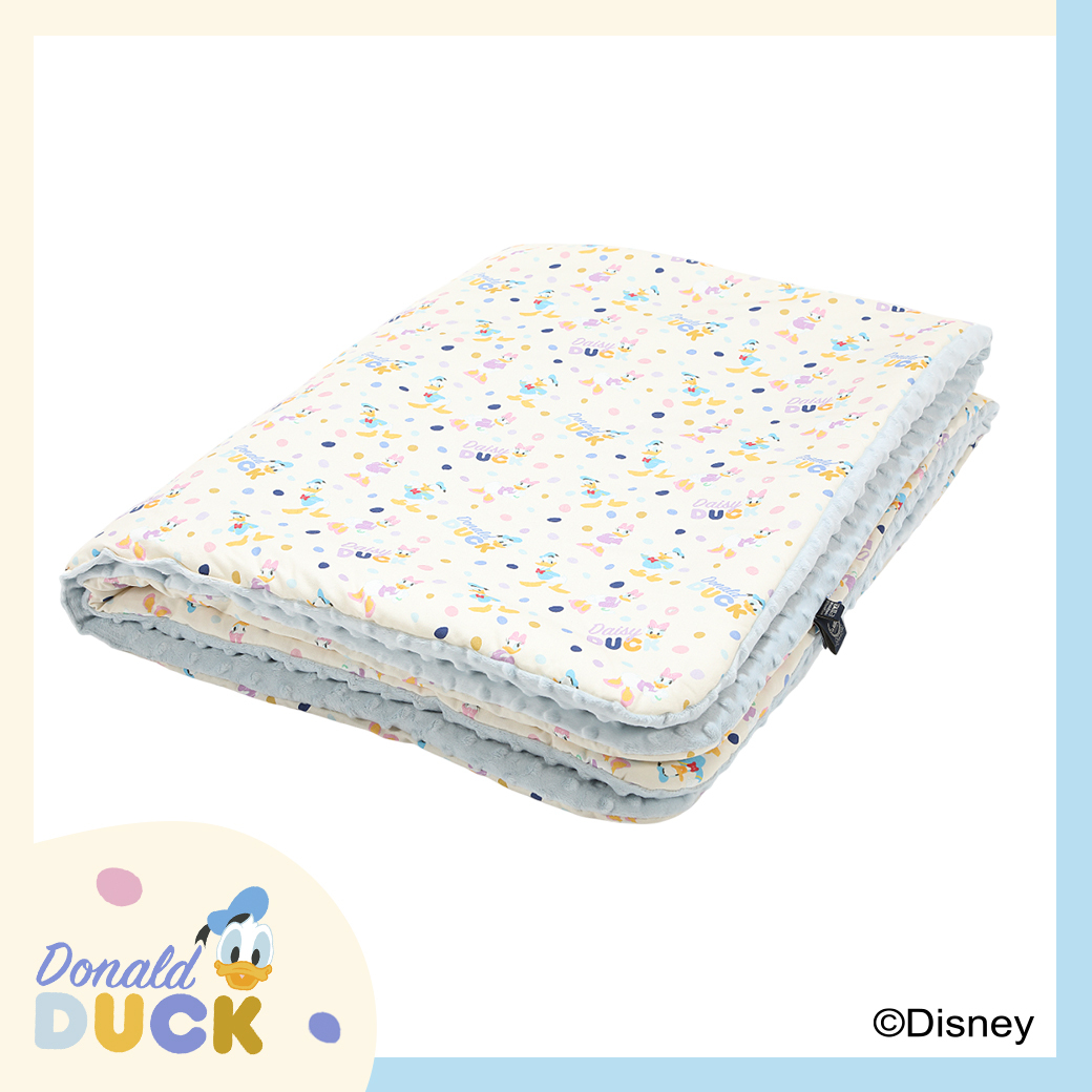 La Millou波蘭 暖膚豆豆毯｜唐老鴨系列_歡樂圈圈篇｜柏林寶寶藍