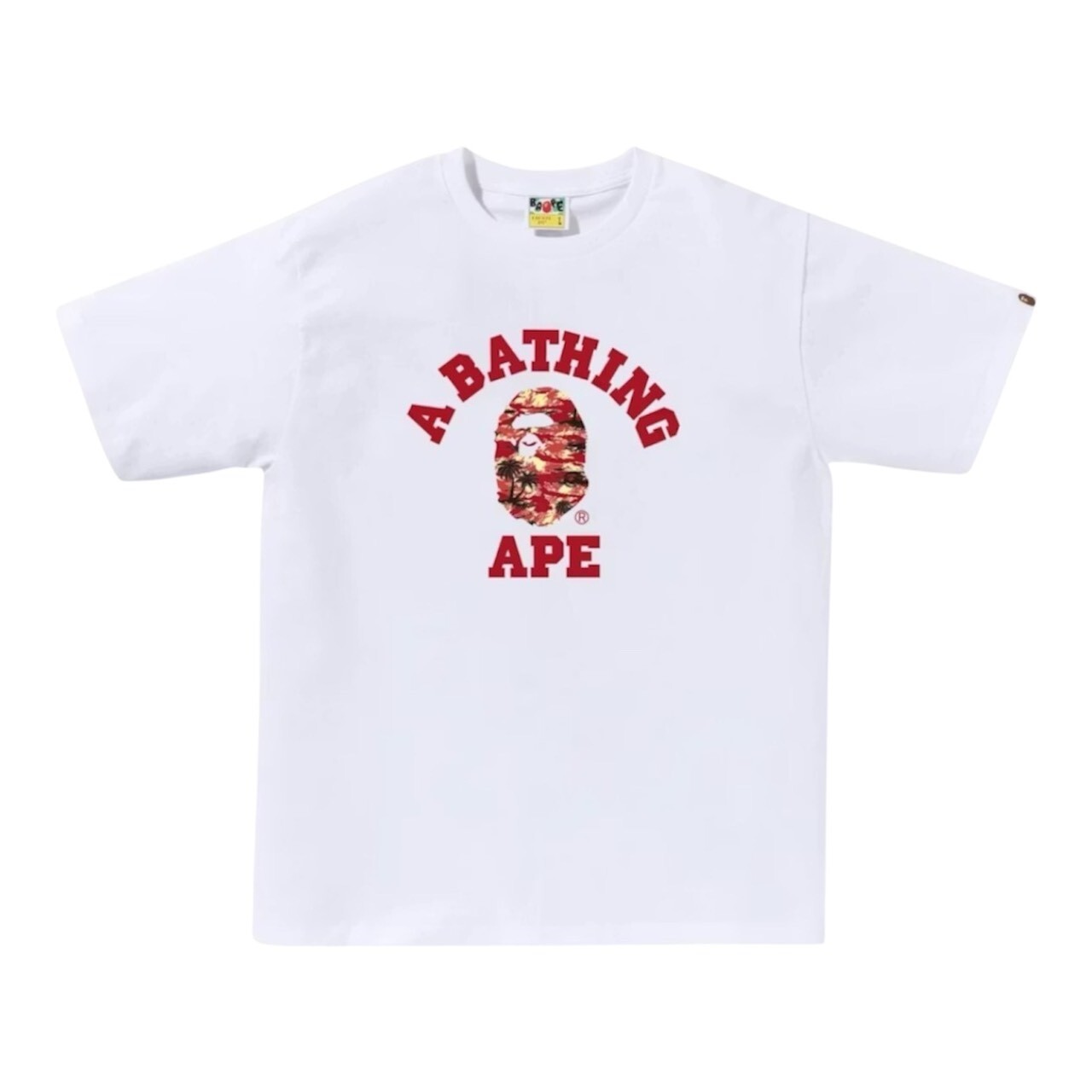 BAPE PALM TREE CAMO COLLEGE TEE SIZE M