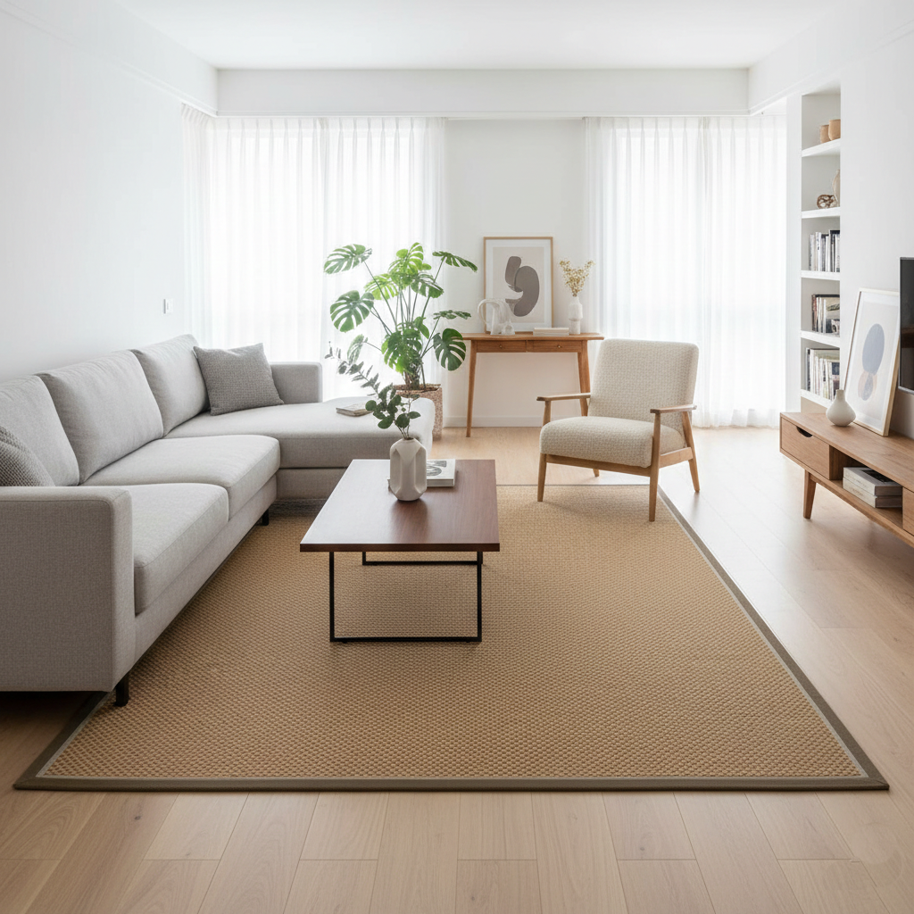 和式布邊劍麻地毯