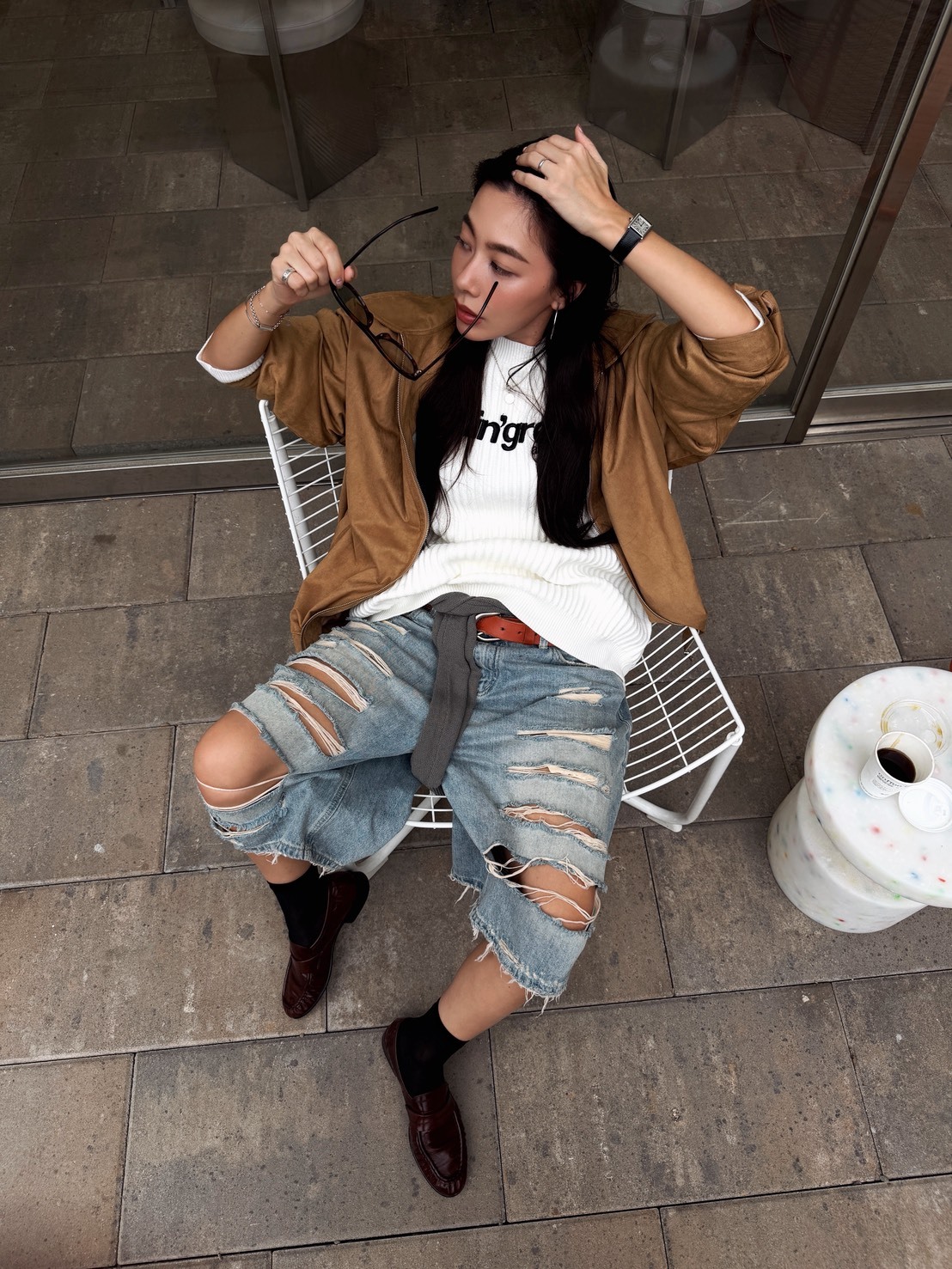 A.A Feeling Great Embroidery Knitwear 莫代爾刺繡針織衫