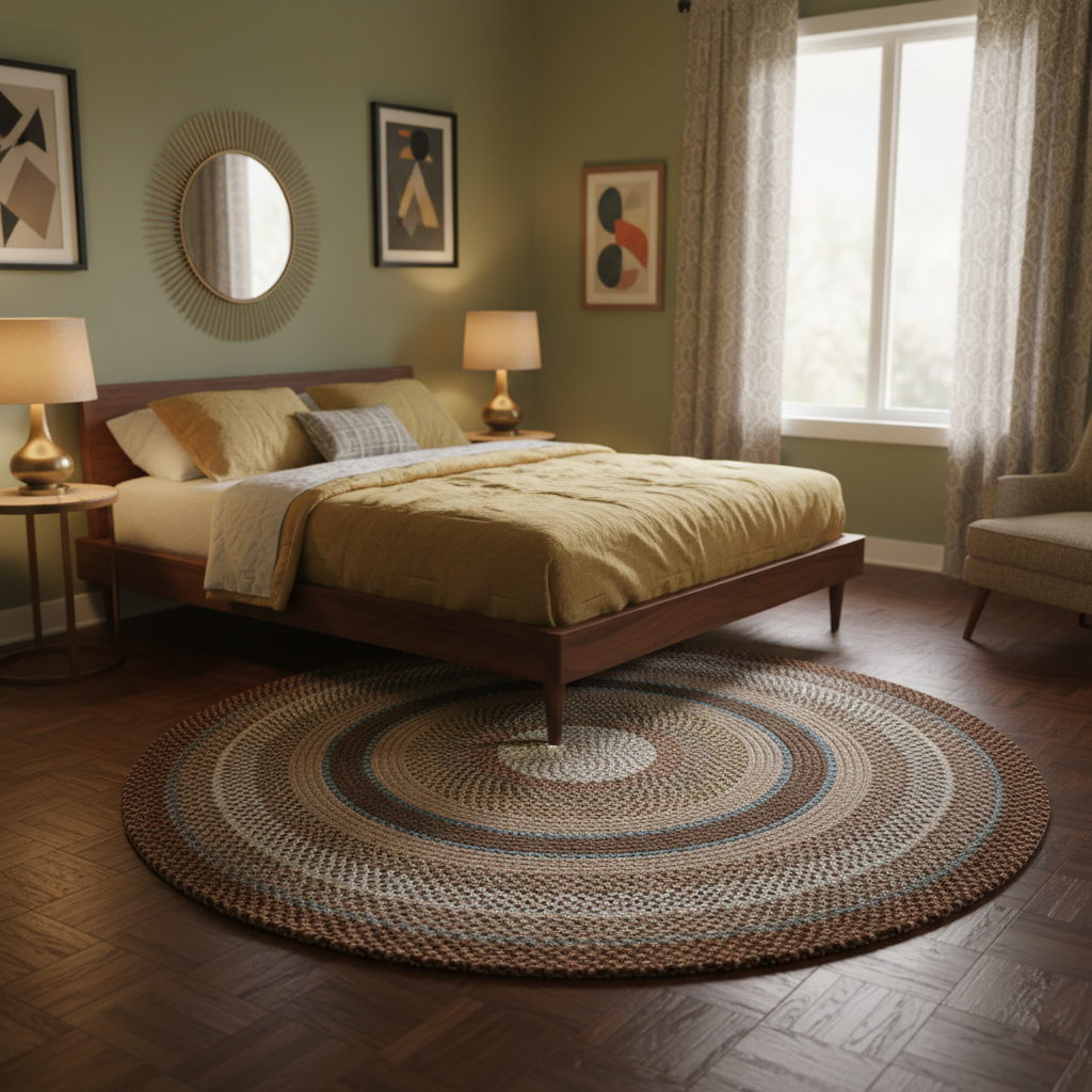 漸變色彩手編地毯