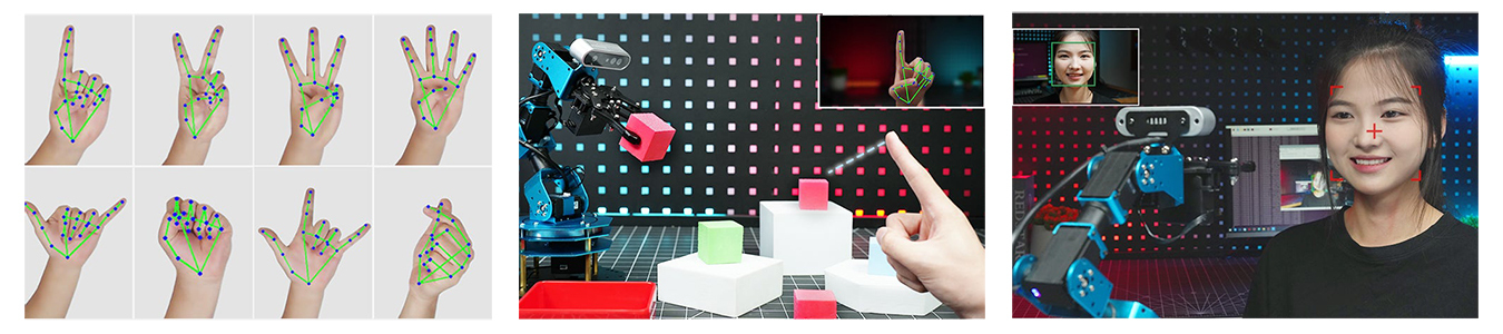 樹莓派 Pi 5 AI 視覺辨識 ArmPi Ultra 機械手臂,互動應用