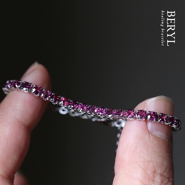巴西高品質紫牙烏純銀手鍊