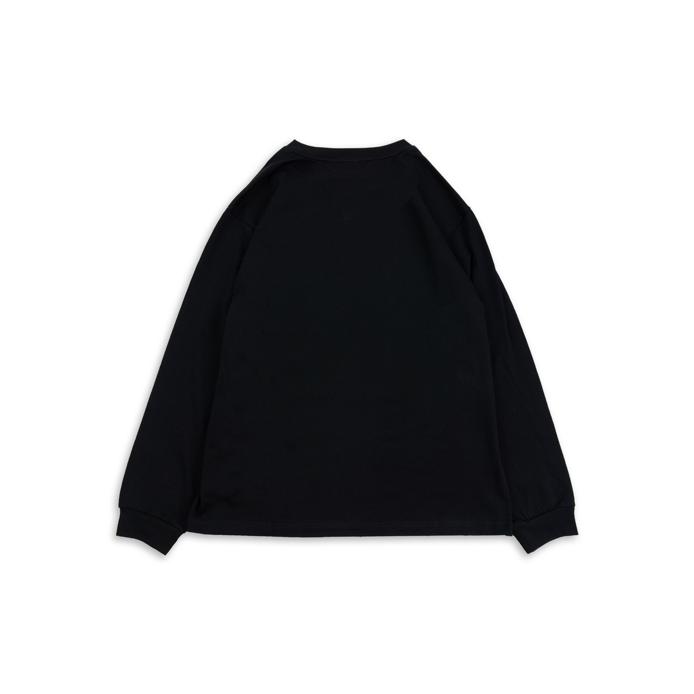 厚磅刺繡Logo長袖 Tee- Black