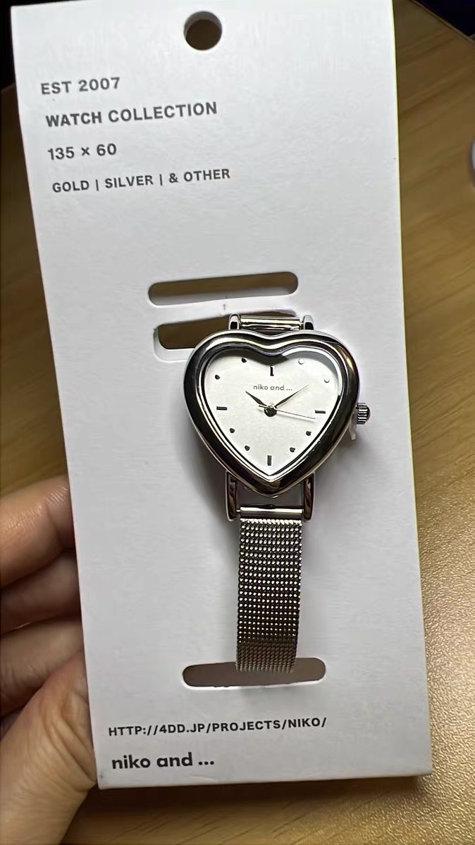【預購】日本代購 niko and ... 可調整式 腕錶 復古 心型 愛心錶 手錶