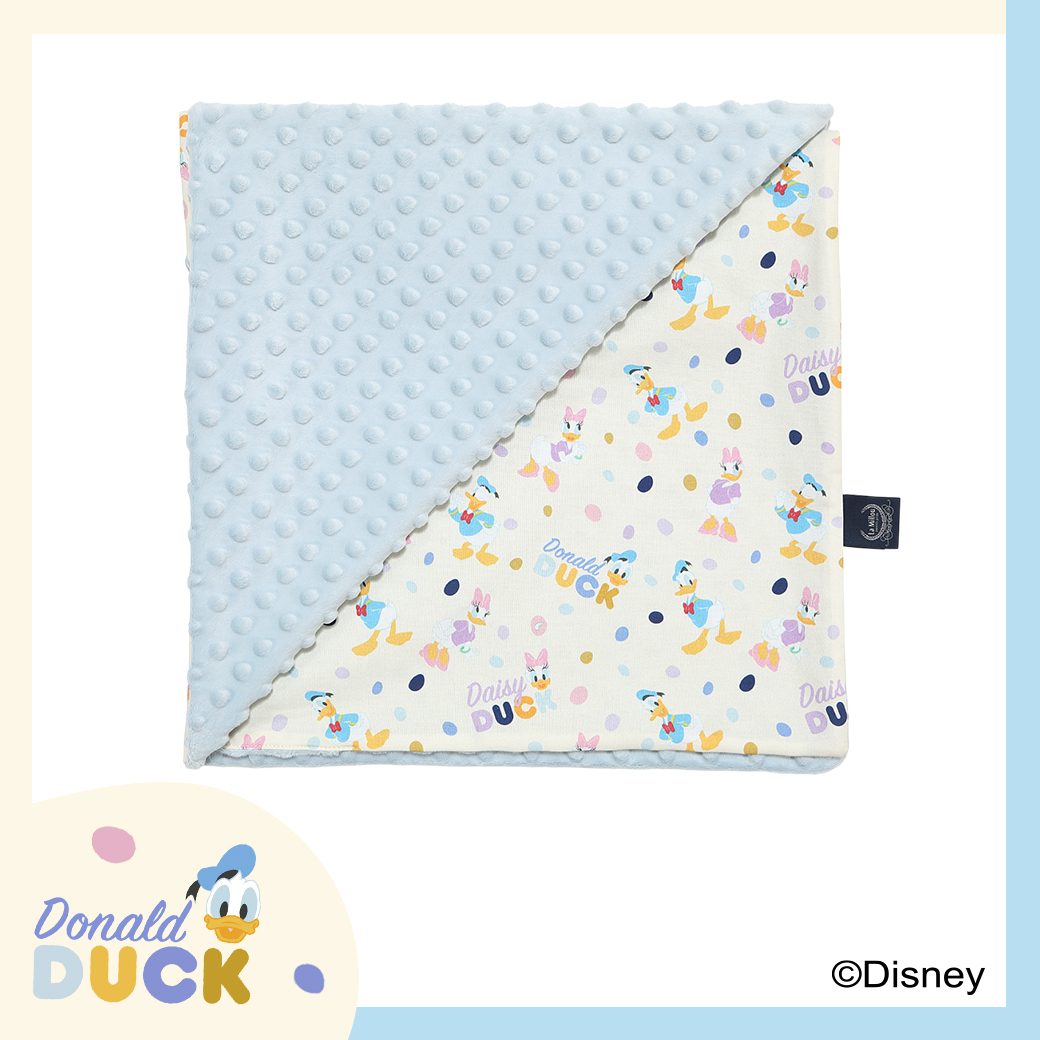 La Millou 單面巧柔豆豆毯｜唐老鴨系列_歡樂圈圈篇｜柏林寶寶藍