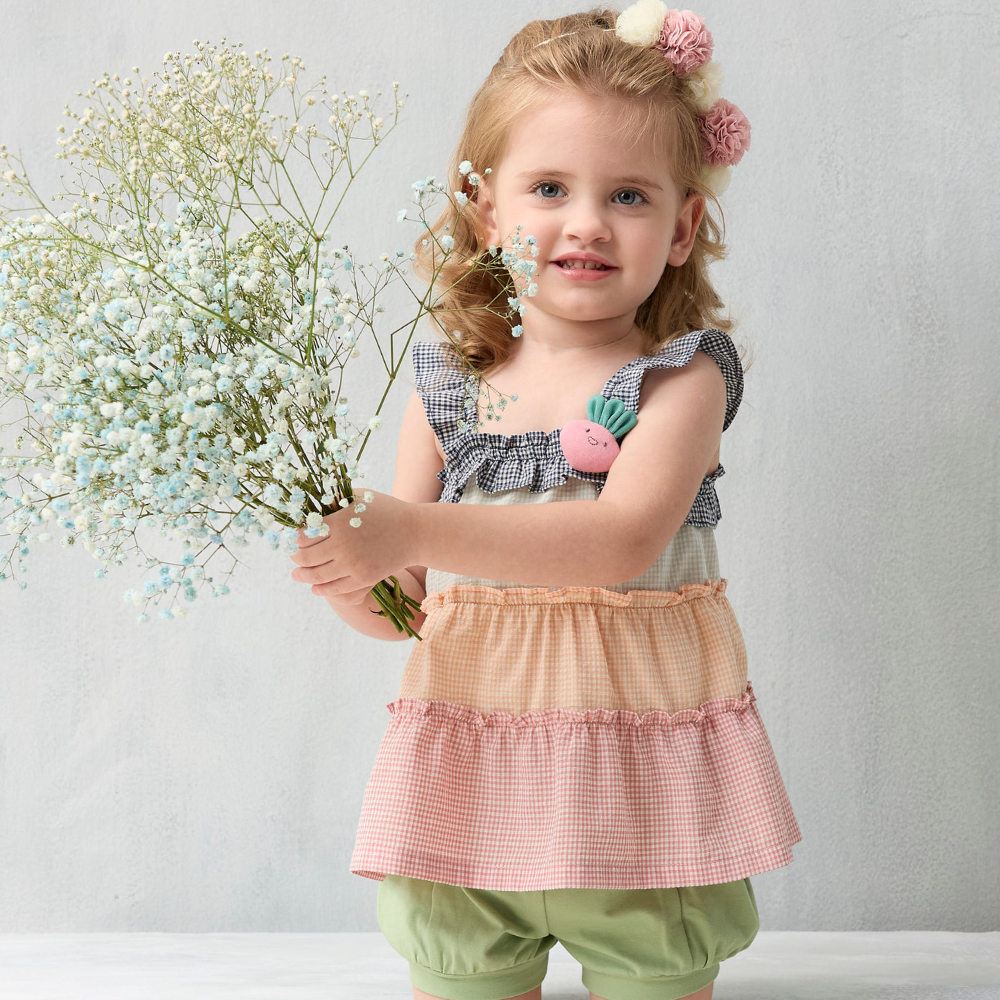 PIPPY 甜美蛋糕裙拼接小波浪堆疊無袖吊帶式上衣 紅