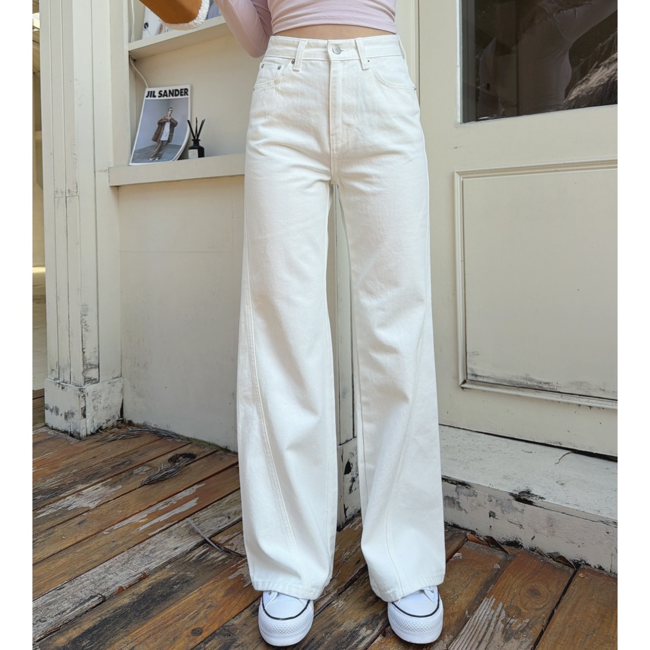 [預購]🧨02.25早春第一檔新品］💥-7kg大長腿牛仔褲］🇰🇷正韓中高腰超修身微喇叭牛仔寬褲（不透白/三色，SML）