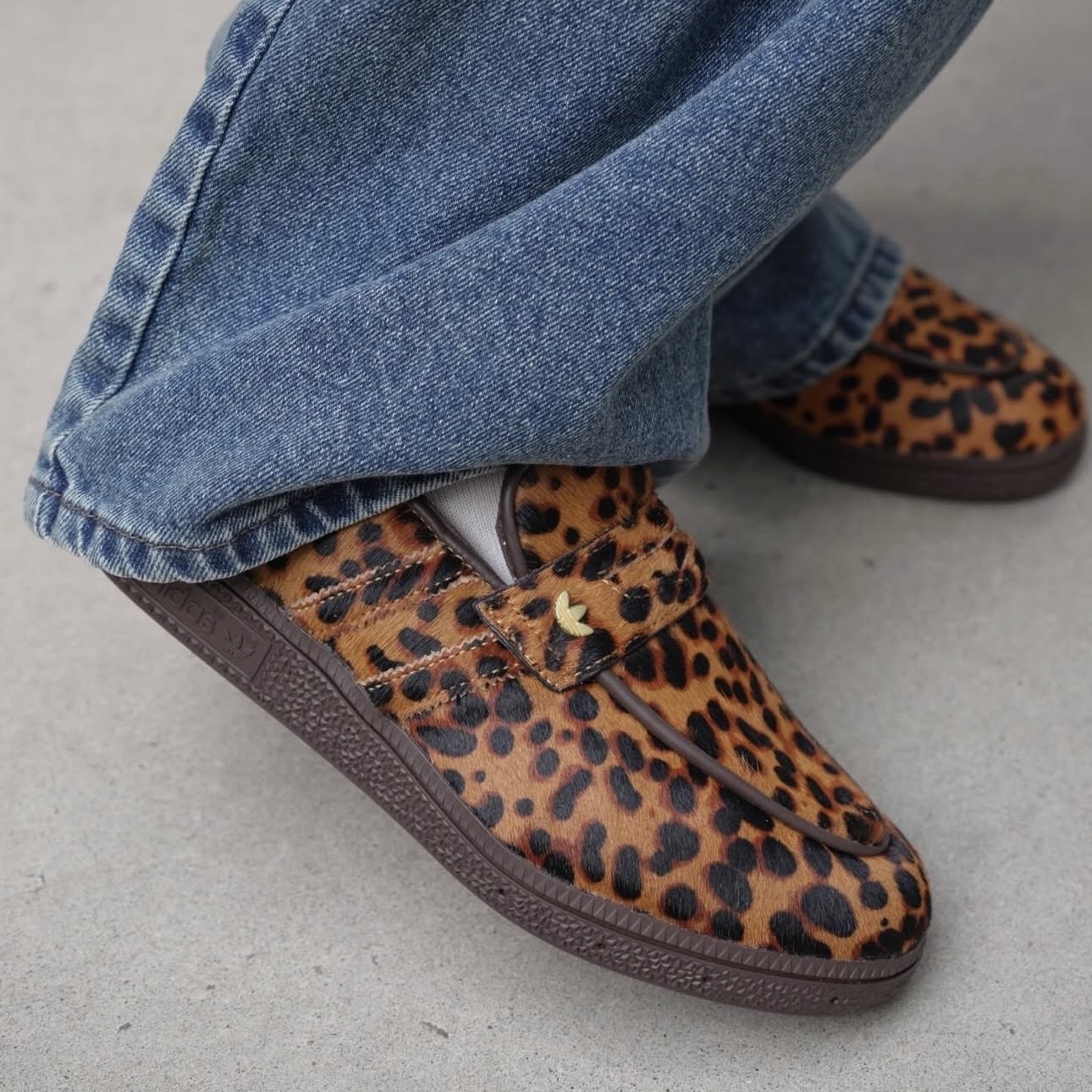 ADIDAS HANDBALL SPEZIAL LOAFER 棕豹紋 麂皮 樂福鞋 復古 愛迪達 KJ2526