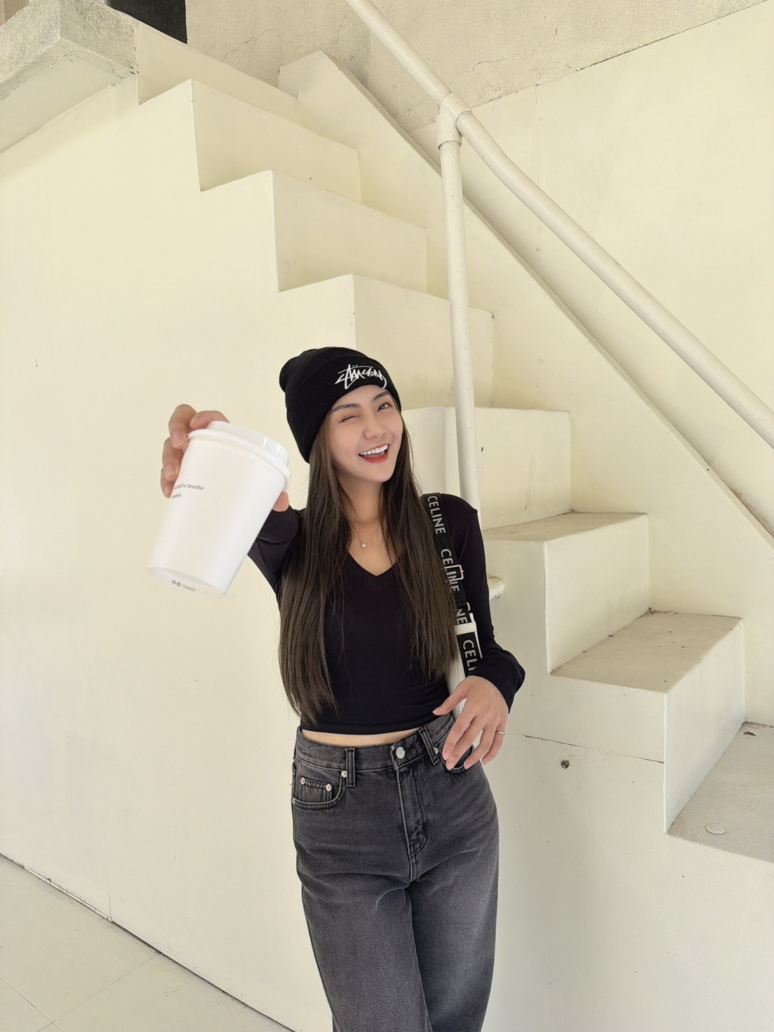 ［預購］🧨02.25早春第一檔新品］💥-7kg大長腿牛仔褲］🇰🇷正韓中高腰超修身微喇叭牛仔寬褲（刷色牛仔黑/三色，SML）