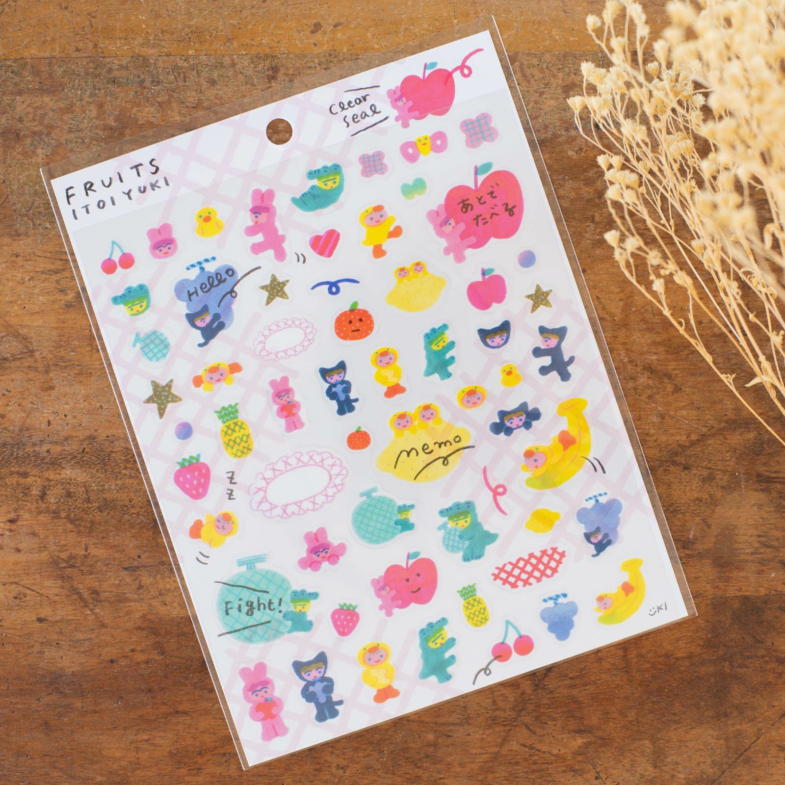 cozyca products | Itoi Yuki 「FRUITS」透明貼紙| 表現社 JAPAN