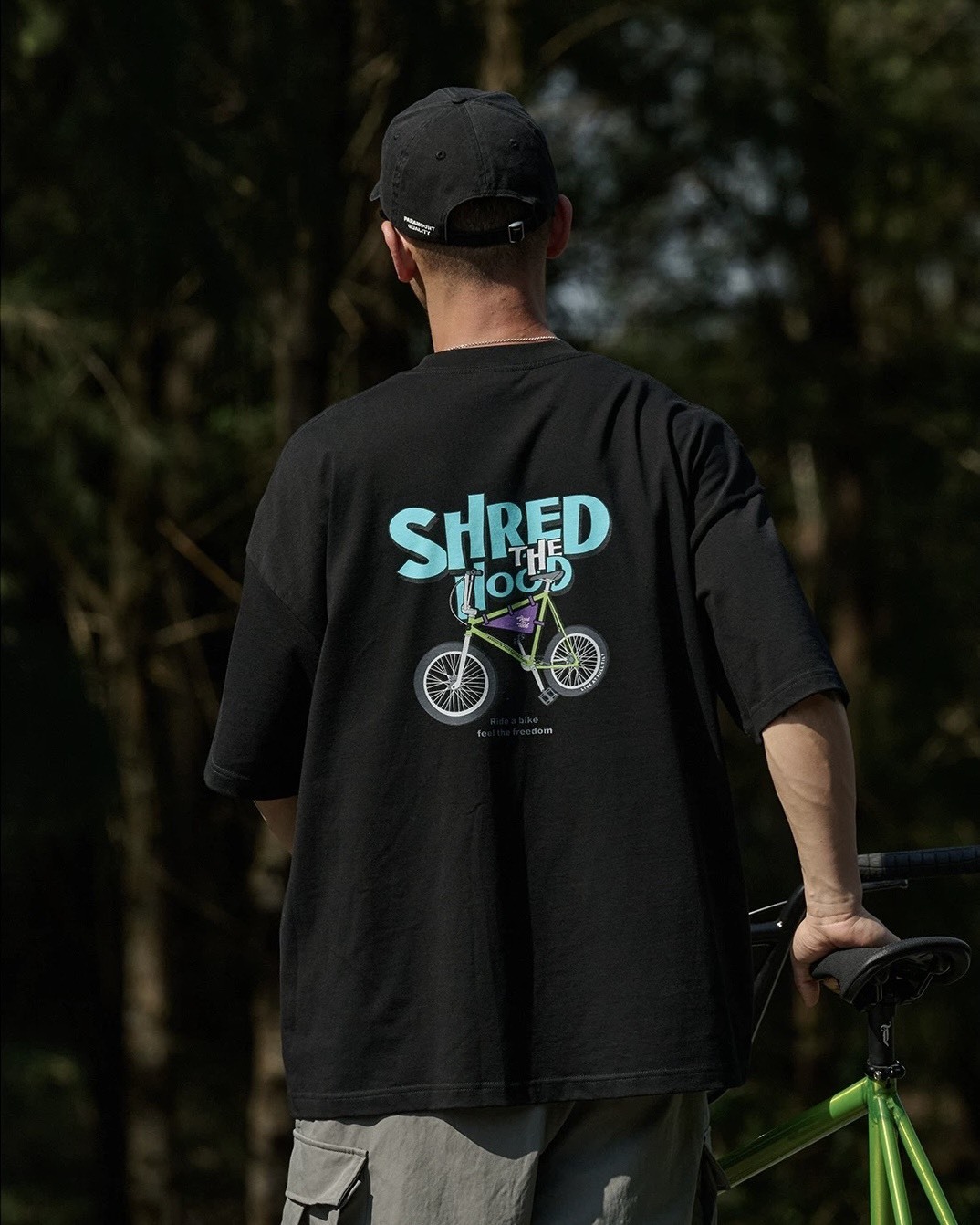 #預購 Broshood 26SS 日系寬鬆 休閒街頭 卡通單車印花 圓領短踢 兩色