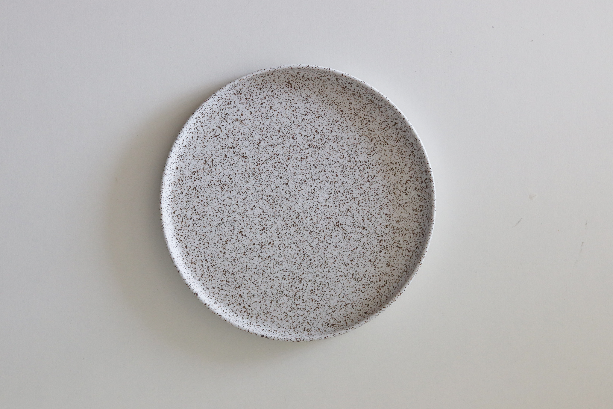 日本 美濃燒 磨砂鏽點 圓平盤